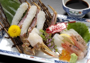 タグ付活カニ刺身(イメージ)