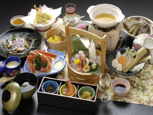 料理:季節の会席プラン(よこ)